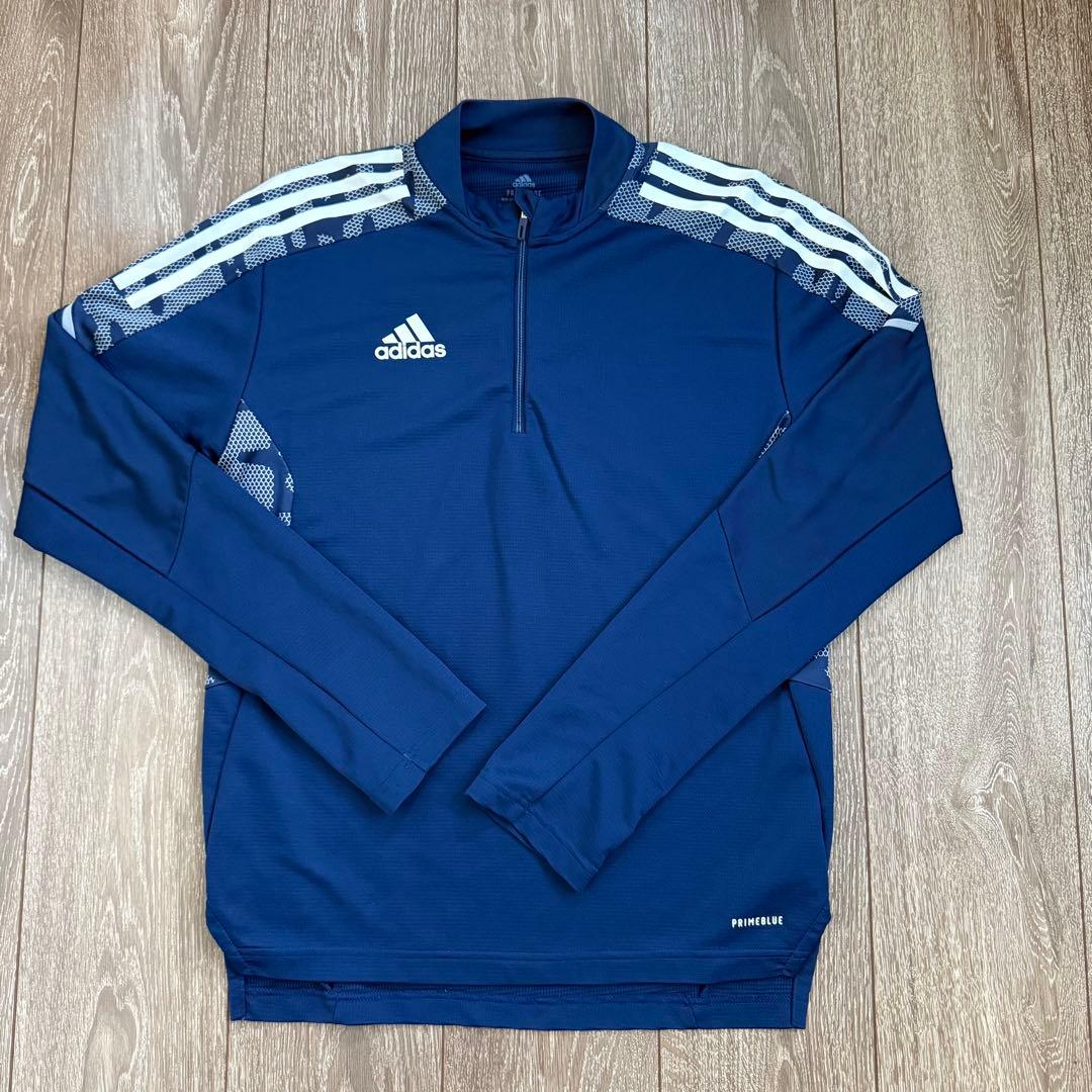 美品 adidas アディダス サッカー トレーニングウェア ジャージ 上下 S