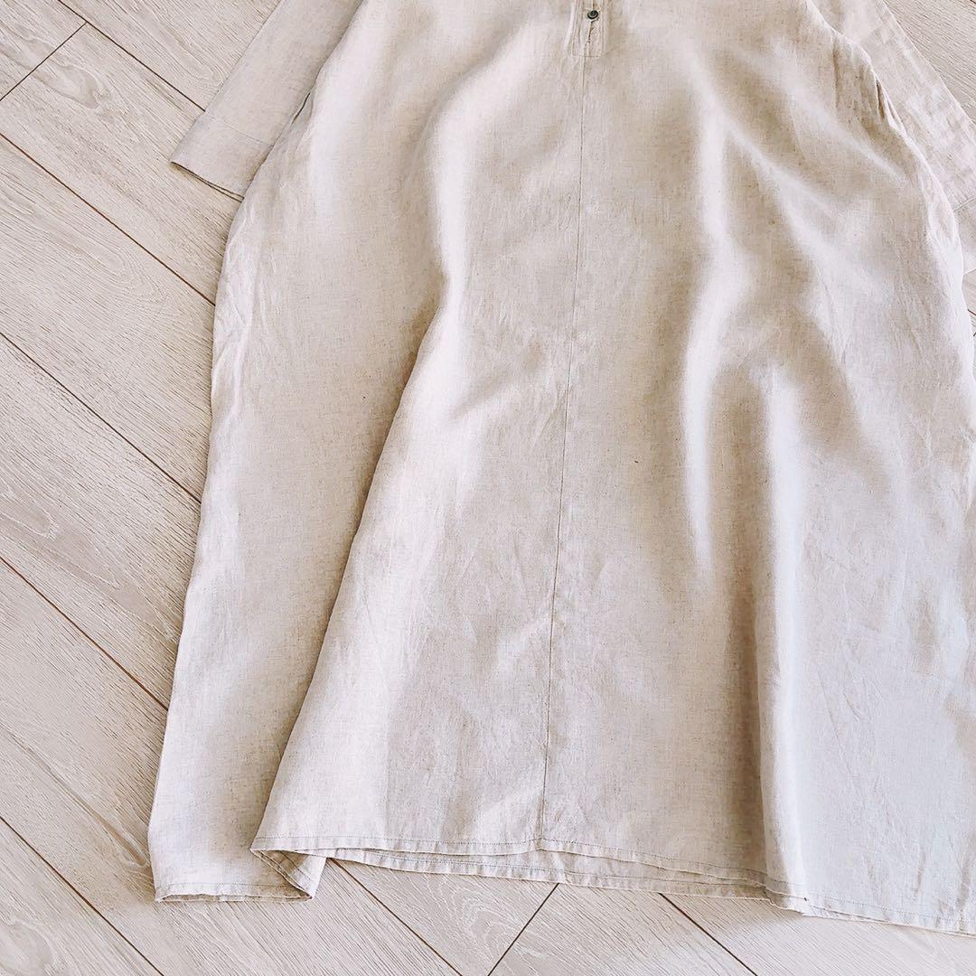 【美品】 ポプリ企画 pot-pourri リネン100% ロングワンピース