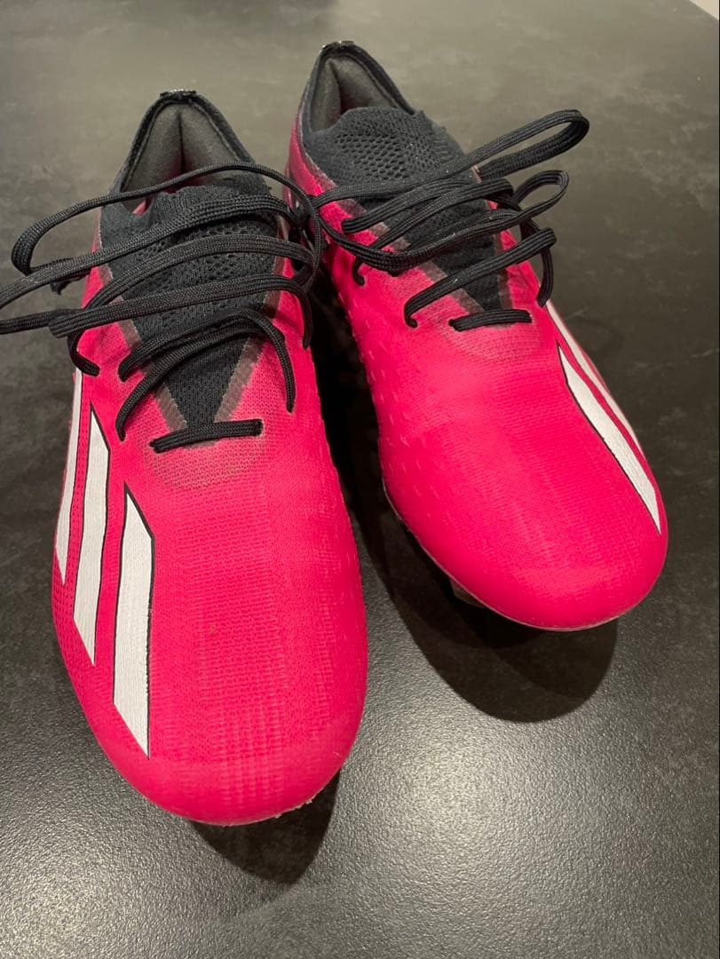 値下げ　adidas ピンク サッカーシューズ　25cm FG