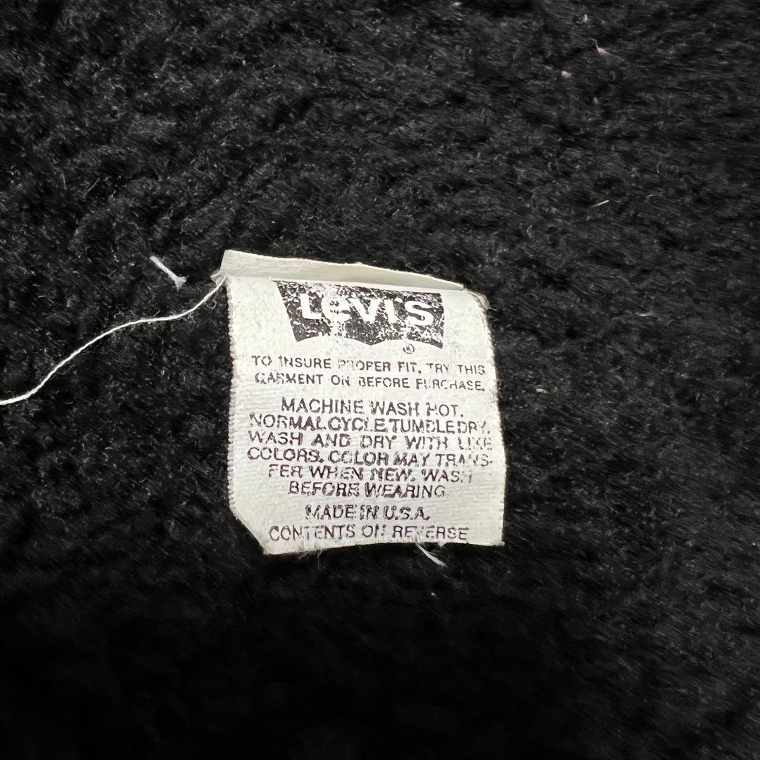 USA製Levi's 90s サルファブラックボアジャケット シェルパ