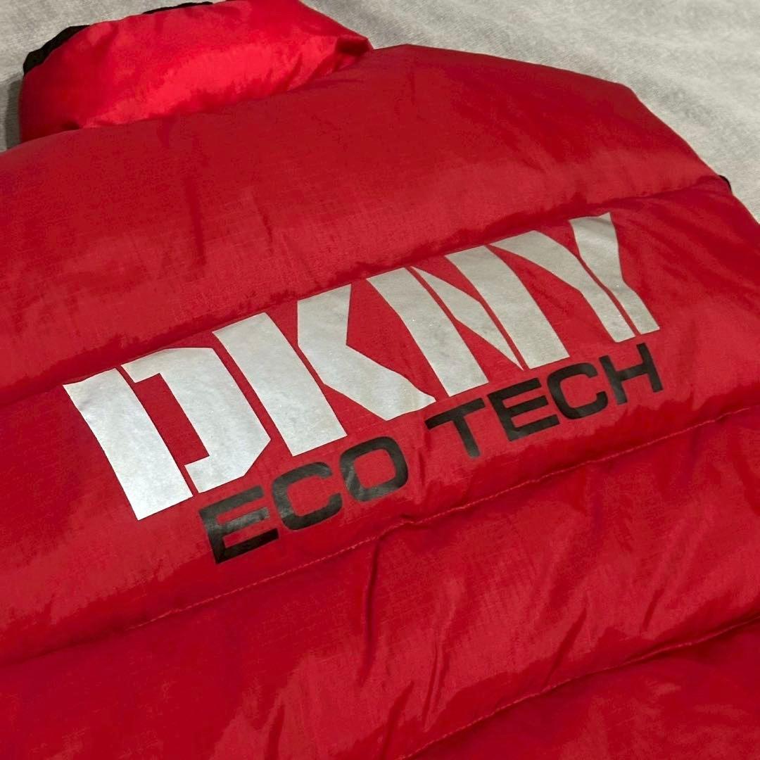 90s DKNY ダウンベスト グース フェザー リップストップ 赤黒 M