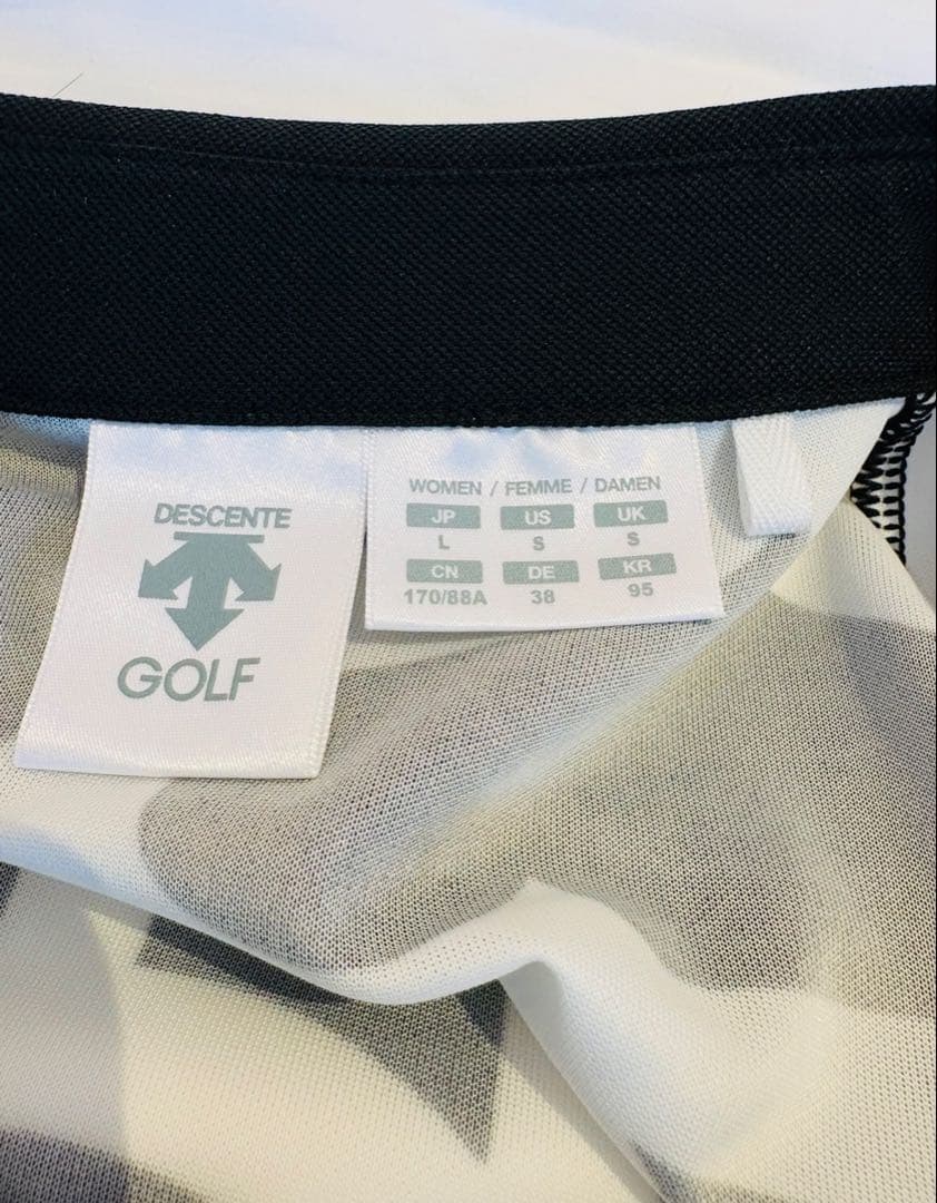 【DESCENTE GOLF】デサントセットアップ L 半袖ポロシャツ スカート