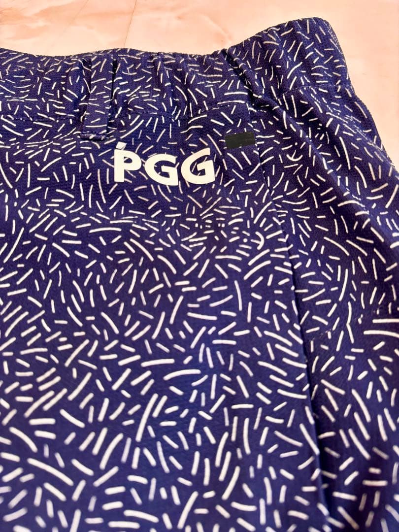 PGG PEARLY GATES パターン入りパンツ ネイビー