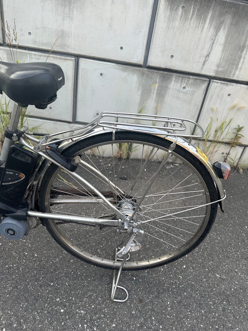シティタイプ自転車 シルバー 前バスケット付き