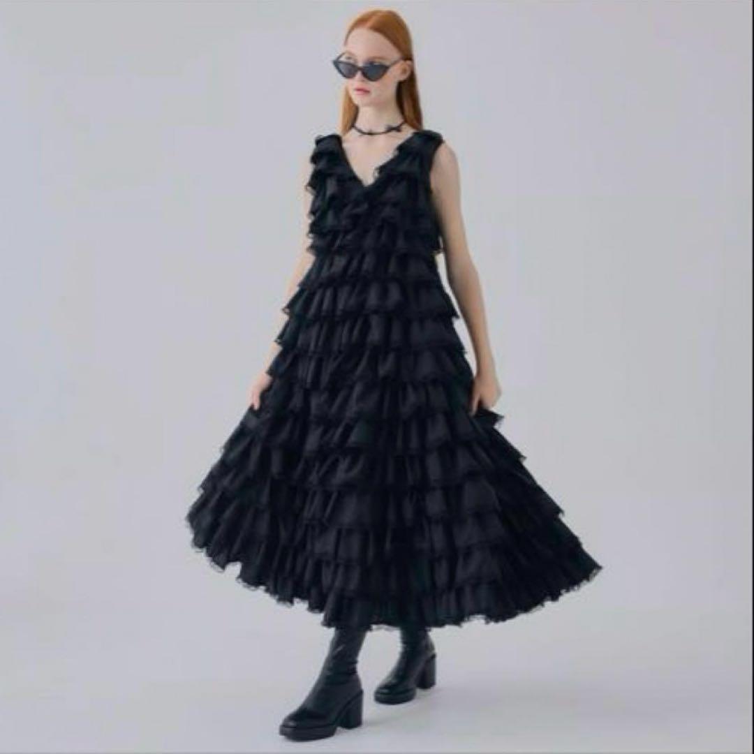 Treat ürself angel wings long dress(クロ)
