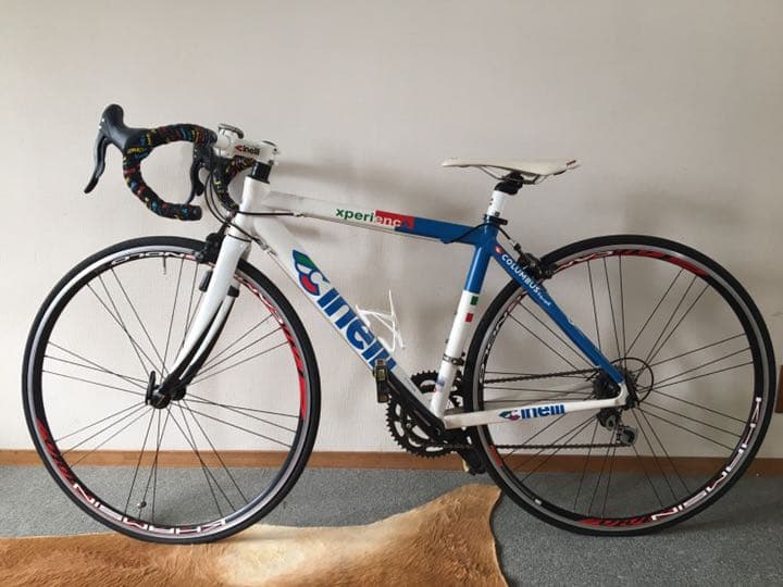 頑張りました。ここまでロードバイクcinelli xperience