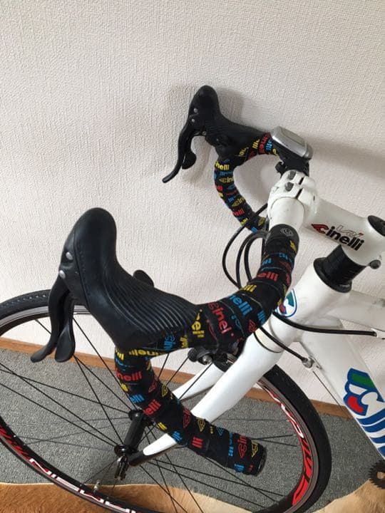 頑張りました。ここまでロードバイクcinelli xperience