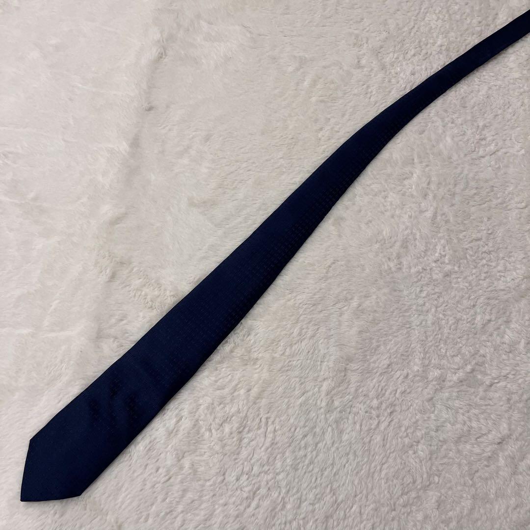 極美品！ エルメス ネクタイ H柄 ファソネ ネイビー