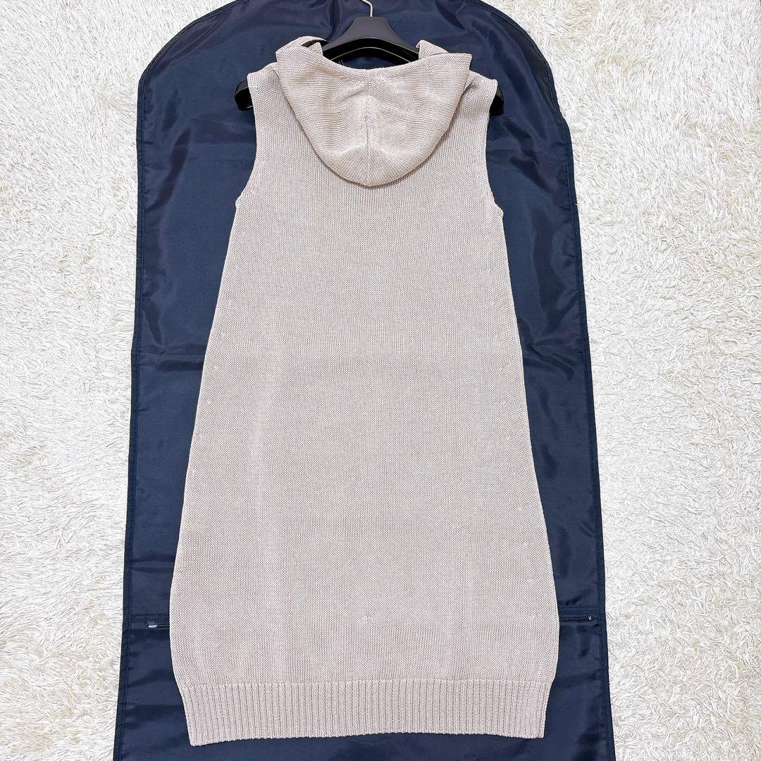 良品✨フォクシー Hoodie ニットワンピース 38 ベージュ系