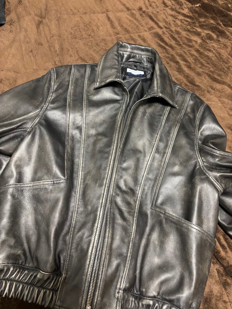 ジャケット・アウター Sheep Leather Single Collard Blouson