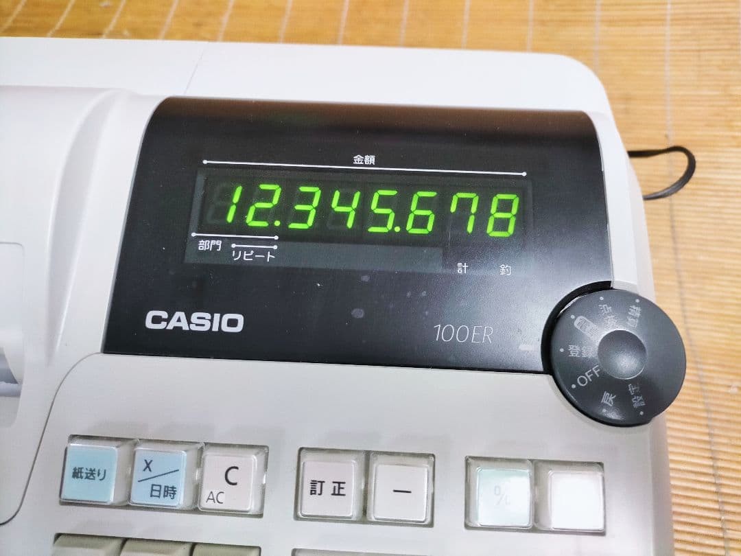 カシオレジスター　100ER　簡単便利特殊　送料込　615000