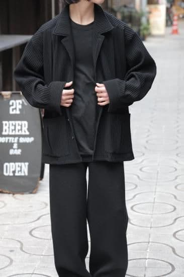 ANCELLM WRINKLED STRIPE SHIRT BLACK サイズ2
