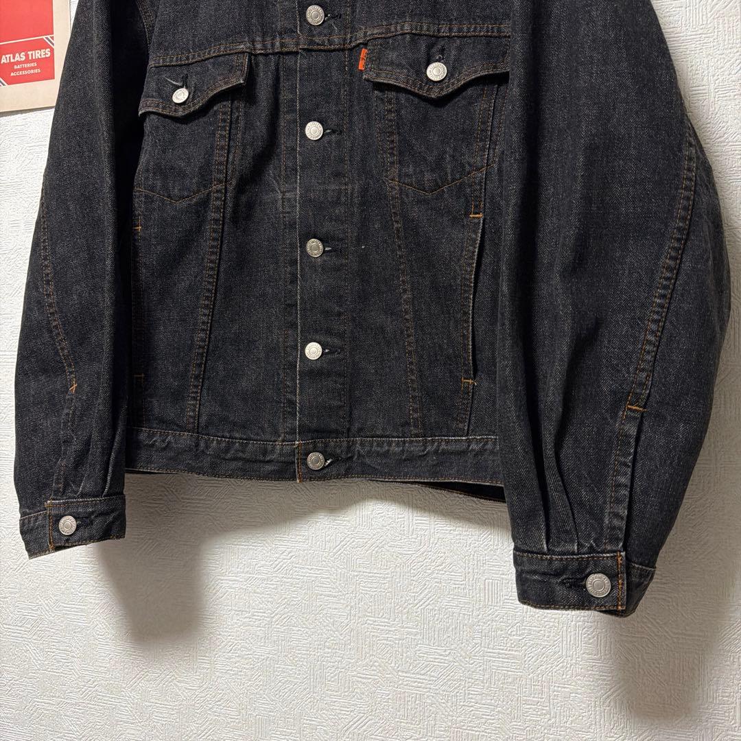 極上美品　80s 日本製　リーバイス　ブラックデニム　先染め　L ジャケット