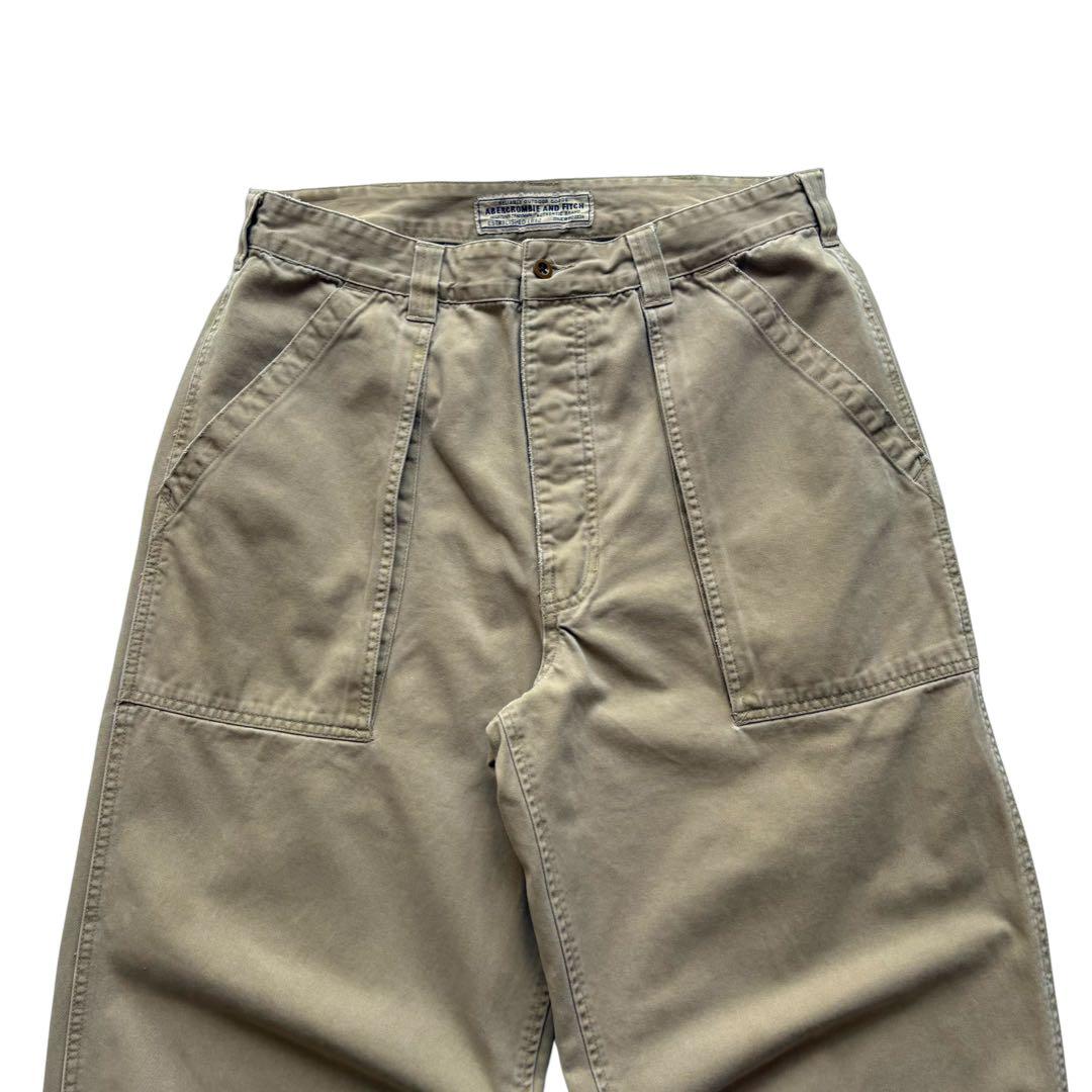 90s A&F アバクロ USARMY ベイカーパンツ アーミーチノ W34