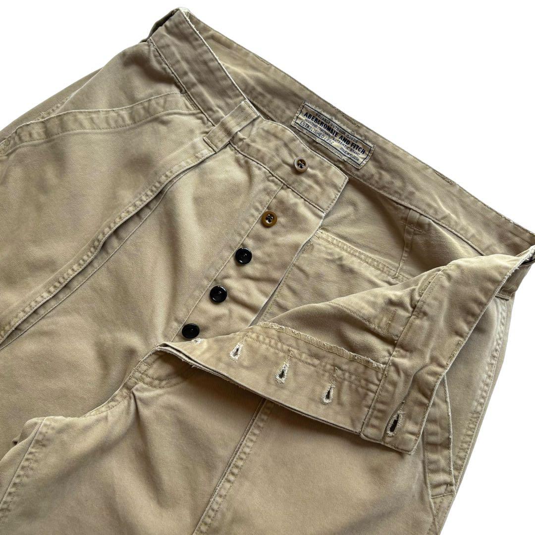 90s A&F アバクロ USARMY ベイカーパンツ アーミーチノ W34