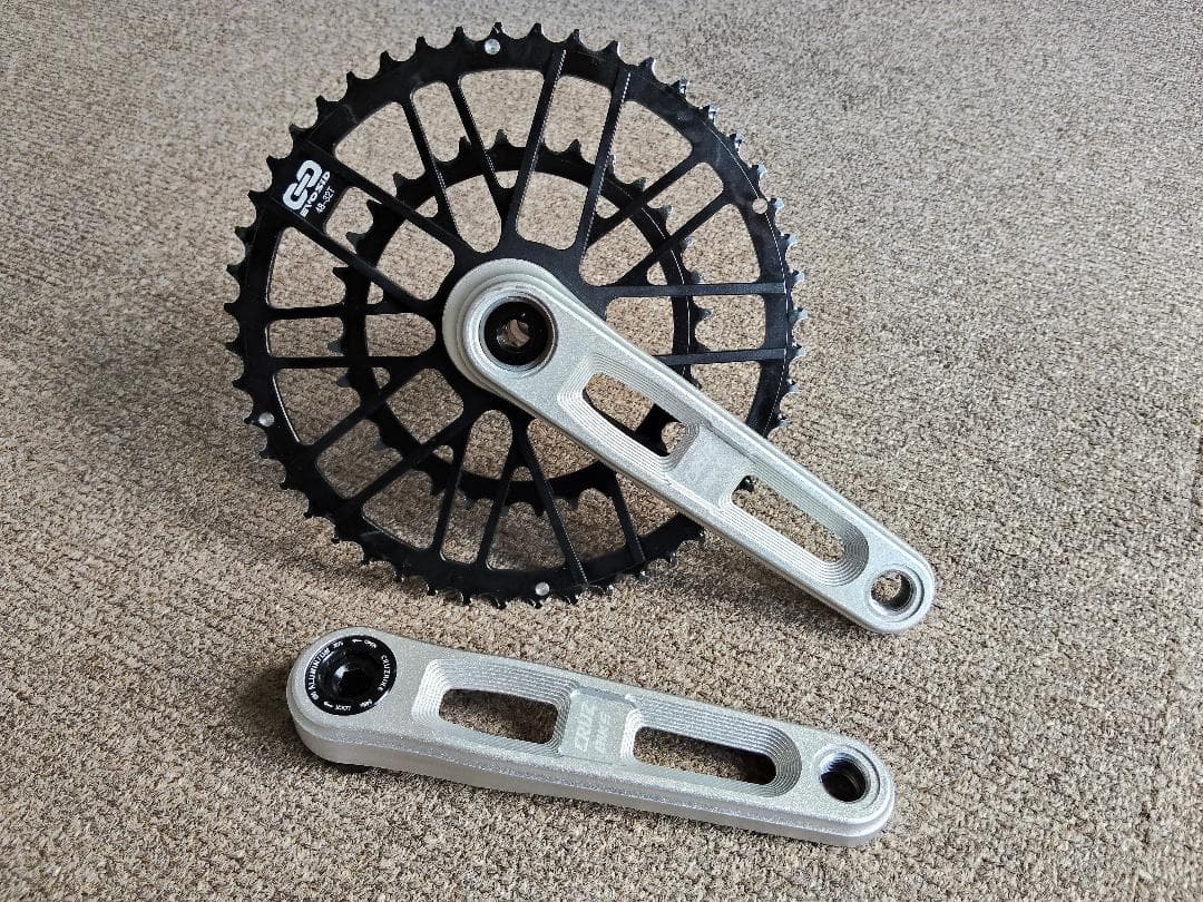 CRUZBIKE クランクセット ショートクランク 150mm シルバー