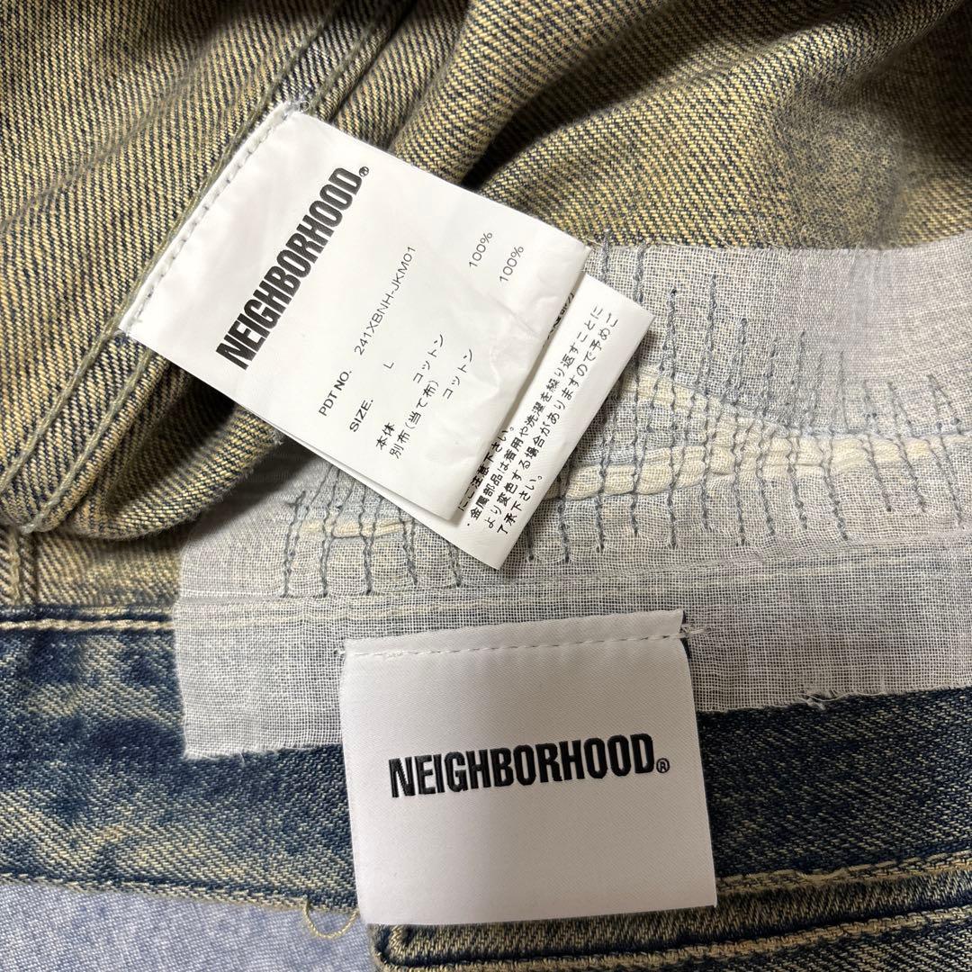 試着程度NEIGHBORHOOD ダメージ加工デニムジャケット L