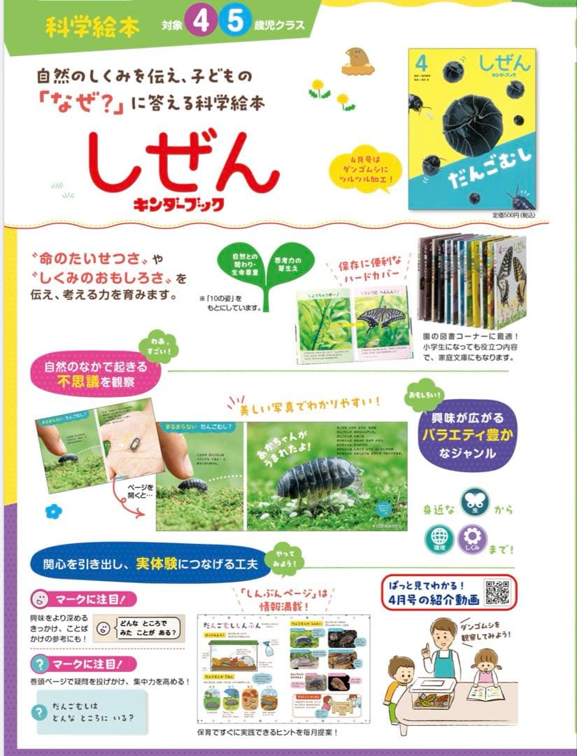 《未使用 美品》キンダーブックしぜん 12巻セット　2024年度