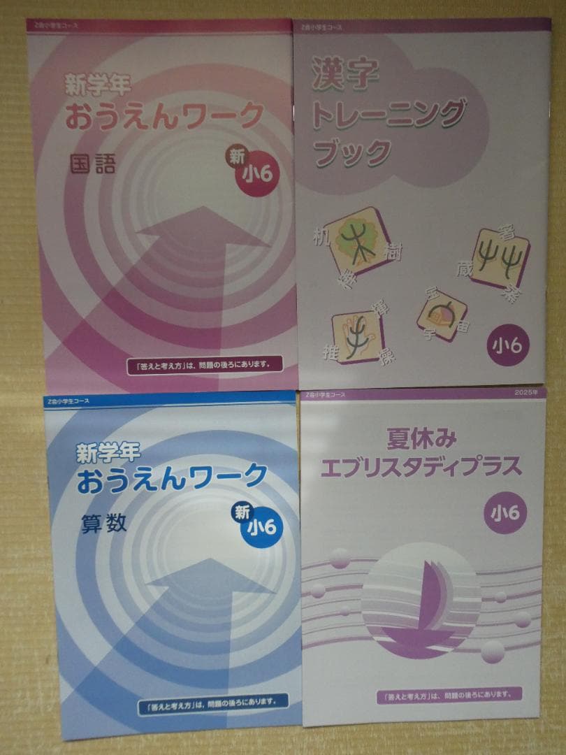 Z会　小6　エブリスタディ ( 国語・算数)　2025年度　おうえんワーク　漢字