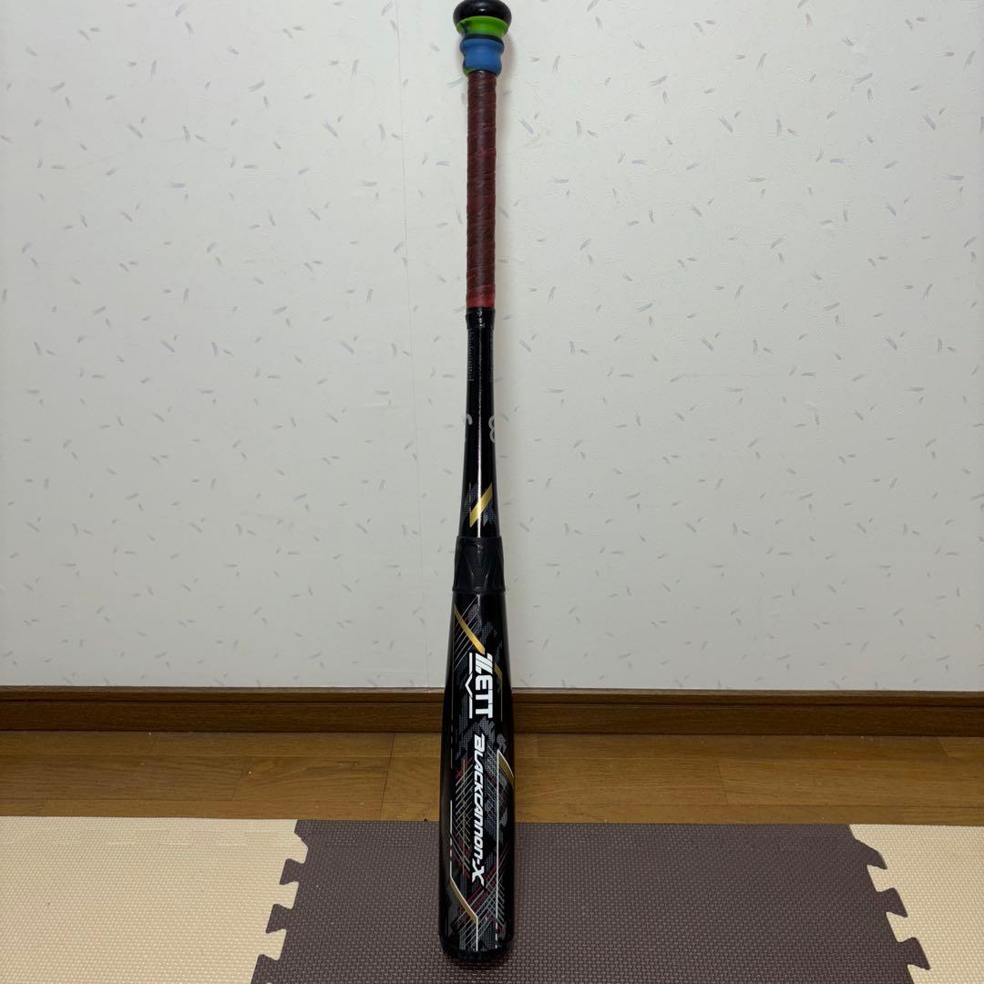 お得品　ブラックキャノンX 軟式複合バット84cm グリップリップ・ケース付