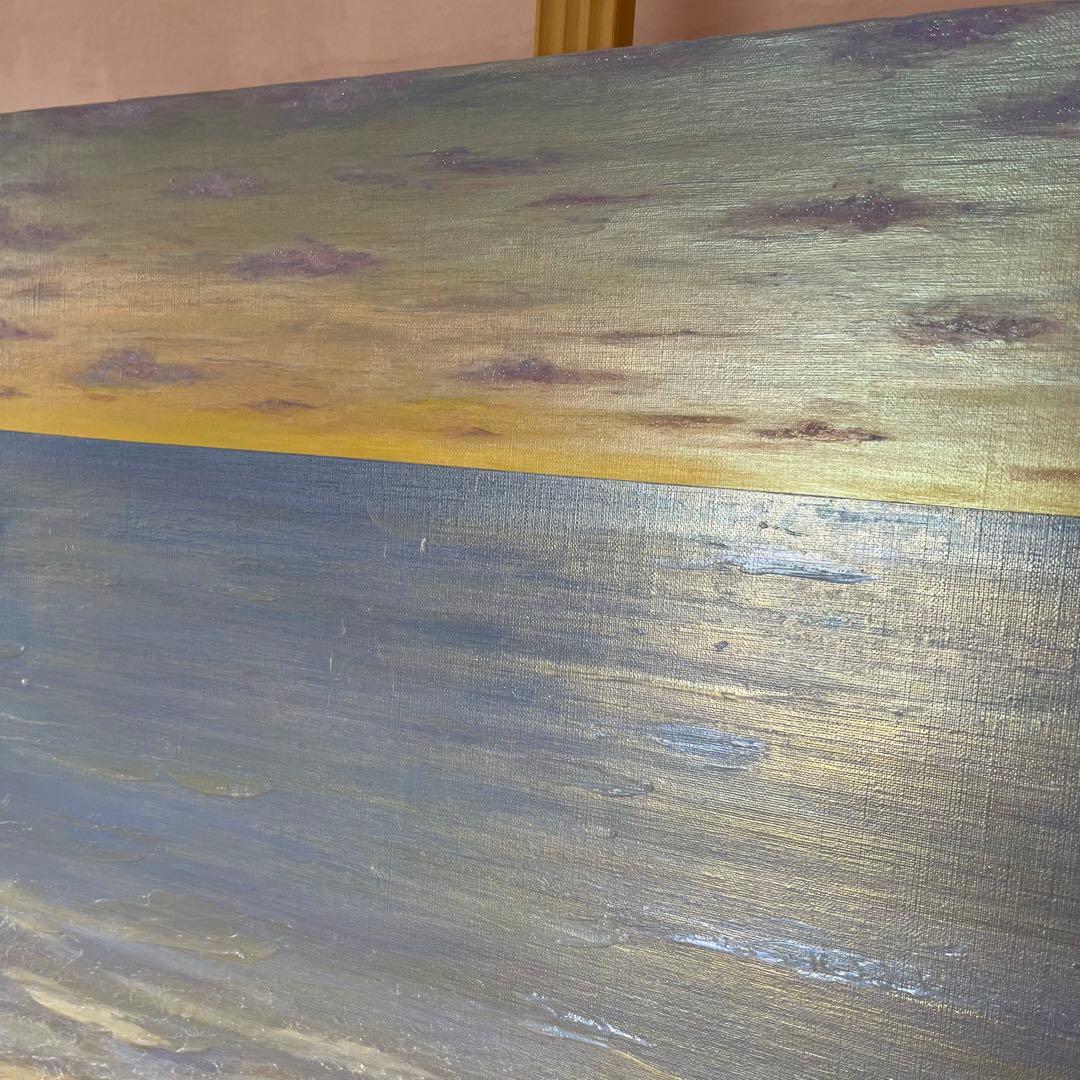 65.2×53cm 海の風景 テクスチャーアート 海の絵 海 海アート