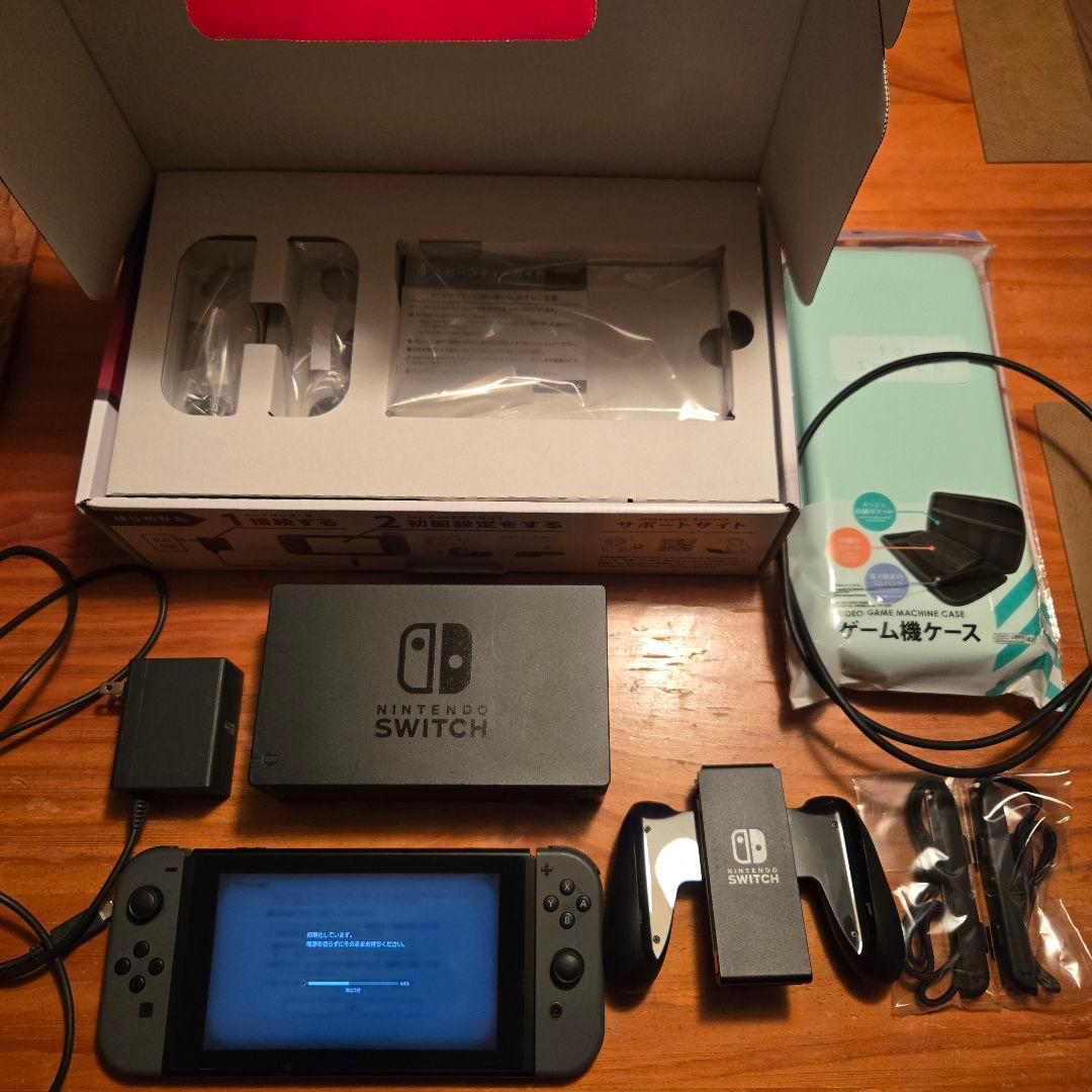 【動作確認済み】Nintendo Switch 本体 グレー　純正付属品有り