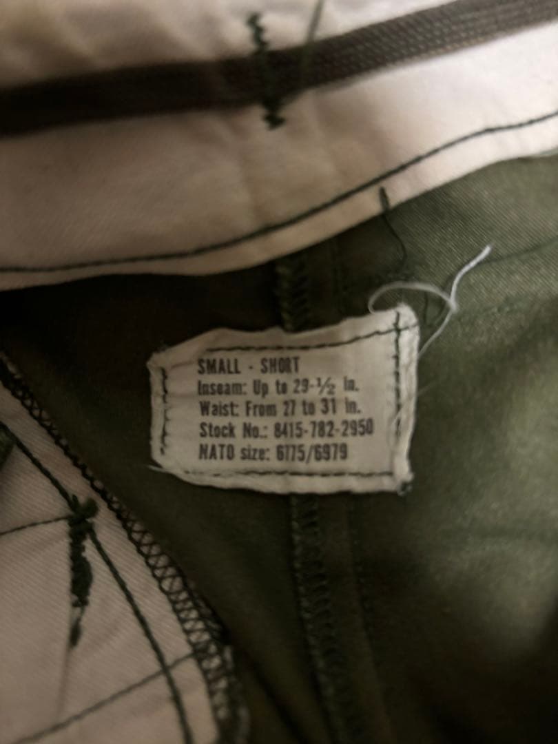 M65ミリタリーパンツ実物　74年製