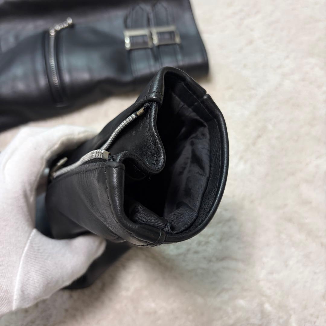 【美品】666 ダブルライダースジャケット レザー ステアハイド 本革 36 M