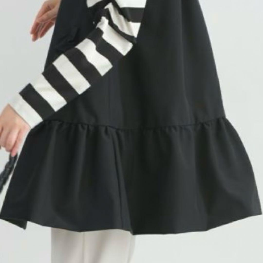 25ss 未使用に近い PICCIN ぺプラム パニエジレ フリルジレ ブラック
