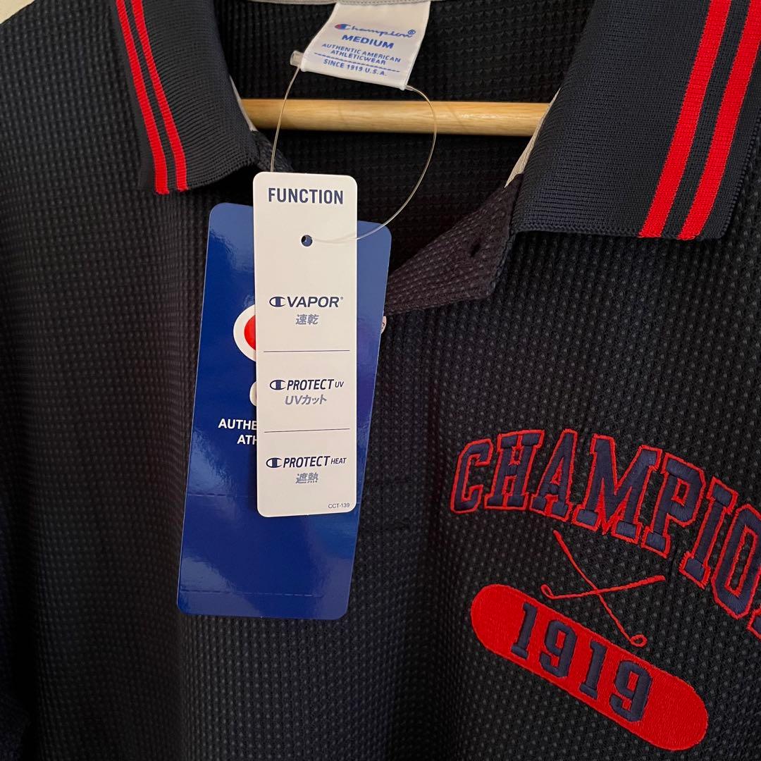 新品　Champion チャンピオン　ゴルフ　ウエア　ポロシャツ　ネイビー　M