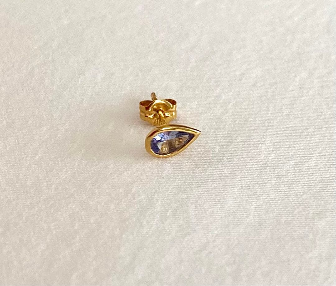 【最終価格】アルティーダウード　タンザナイト　K10 ピアス　シングル