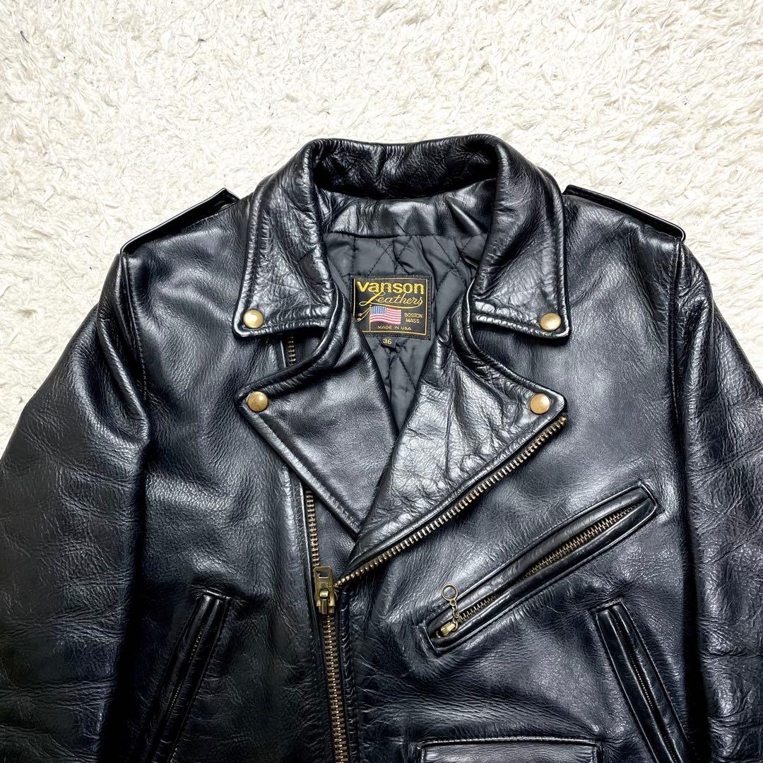 ◆美品/TALONジップ◆バンソン C2 ダブルライダース レザージャケット