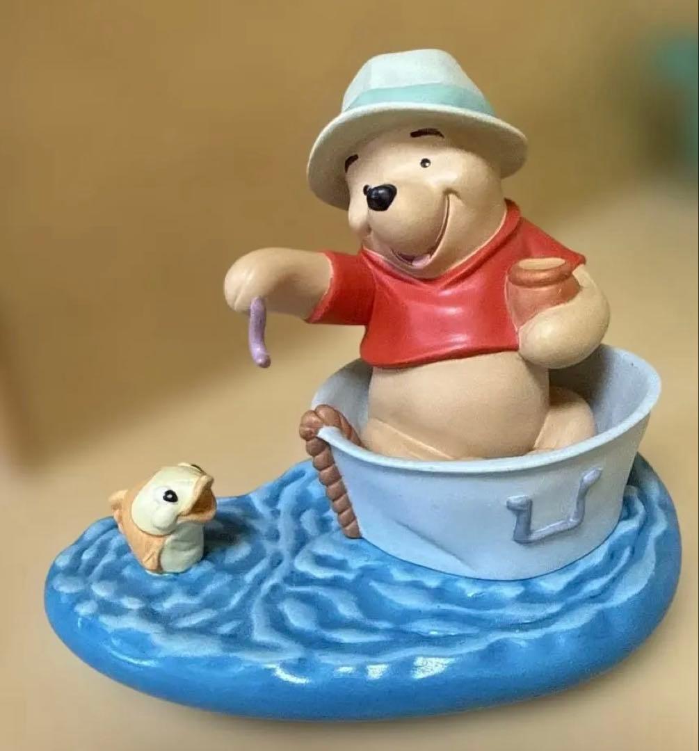 プーさん＆フレンズ 釣り 置物 陶器製 フィギュア