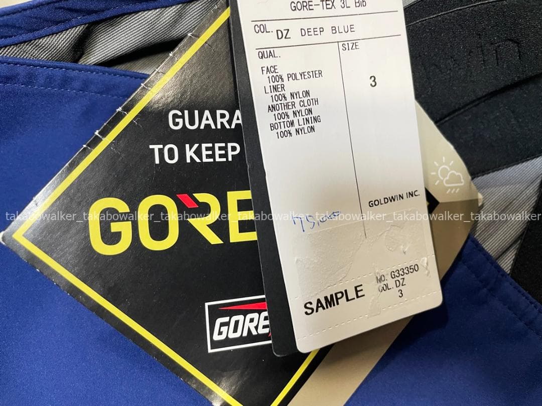 GOLD WIN ゴールドウィン　GORE-TEX 3L BIB ゴアテックス