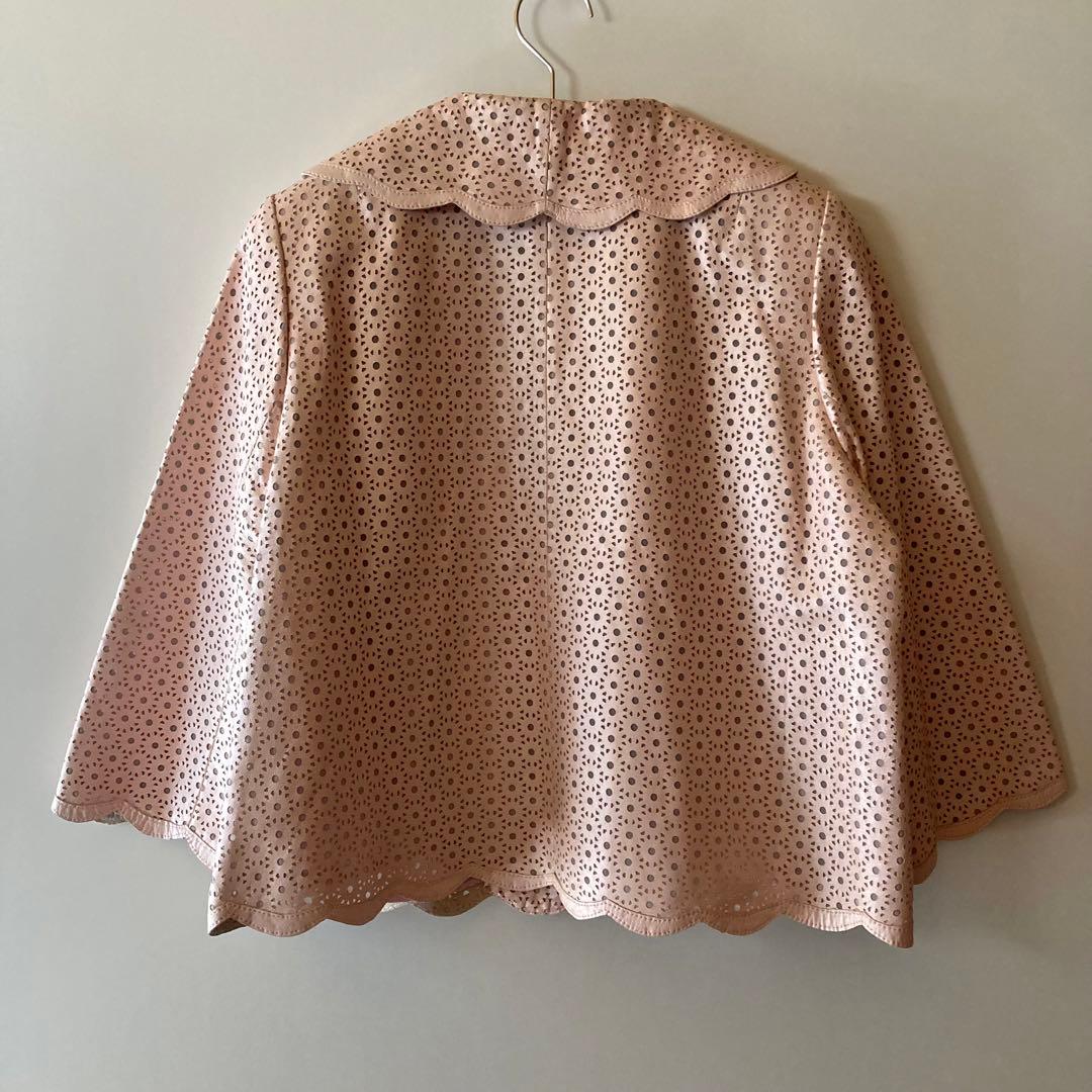 vintage ピンク シープレザー ジャケット 80s 90s
