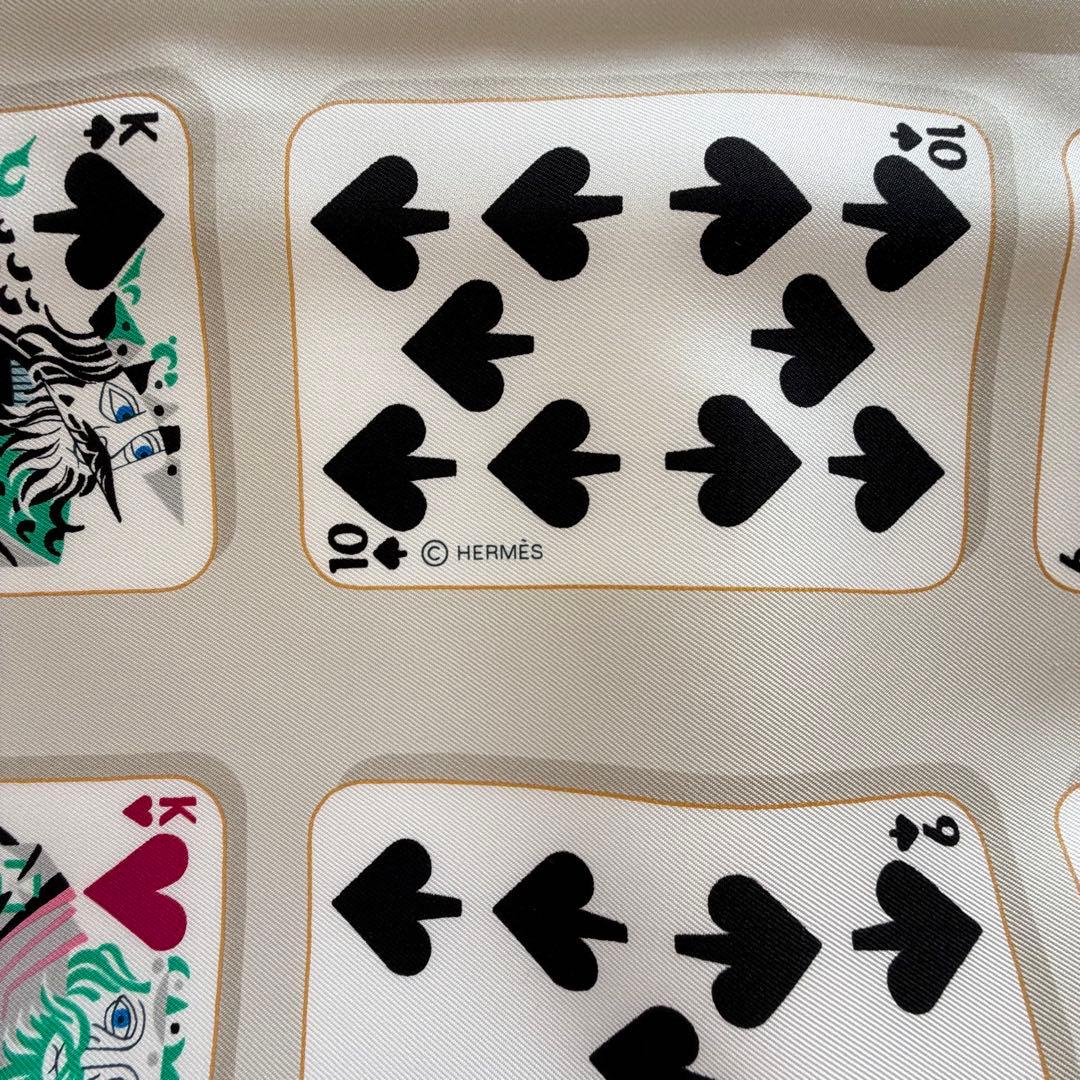 エルメス　カレ９０　Jeu De Cartes トランプ柄　シルクスカーフ