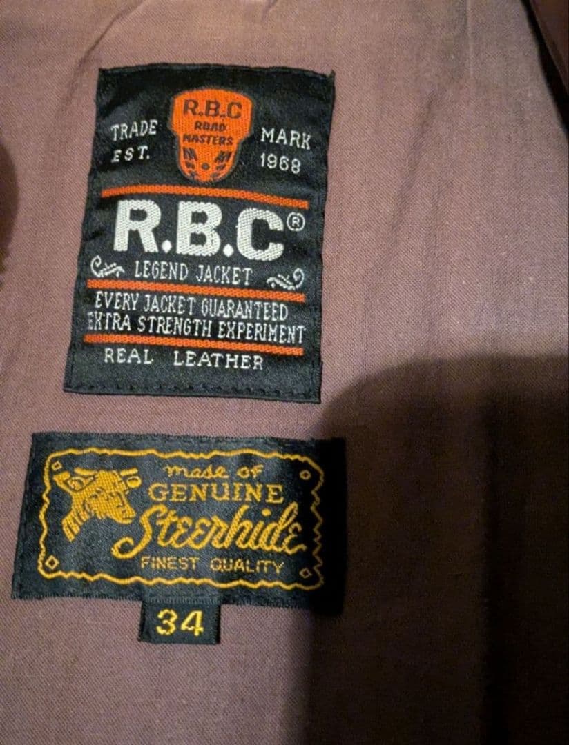 【再出品】RBC シングルレザージャケット Talon 34