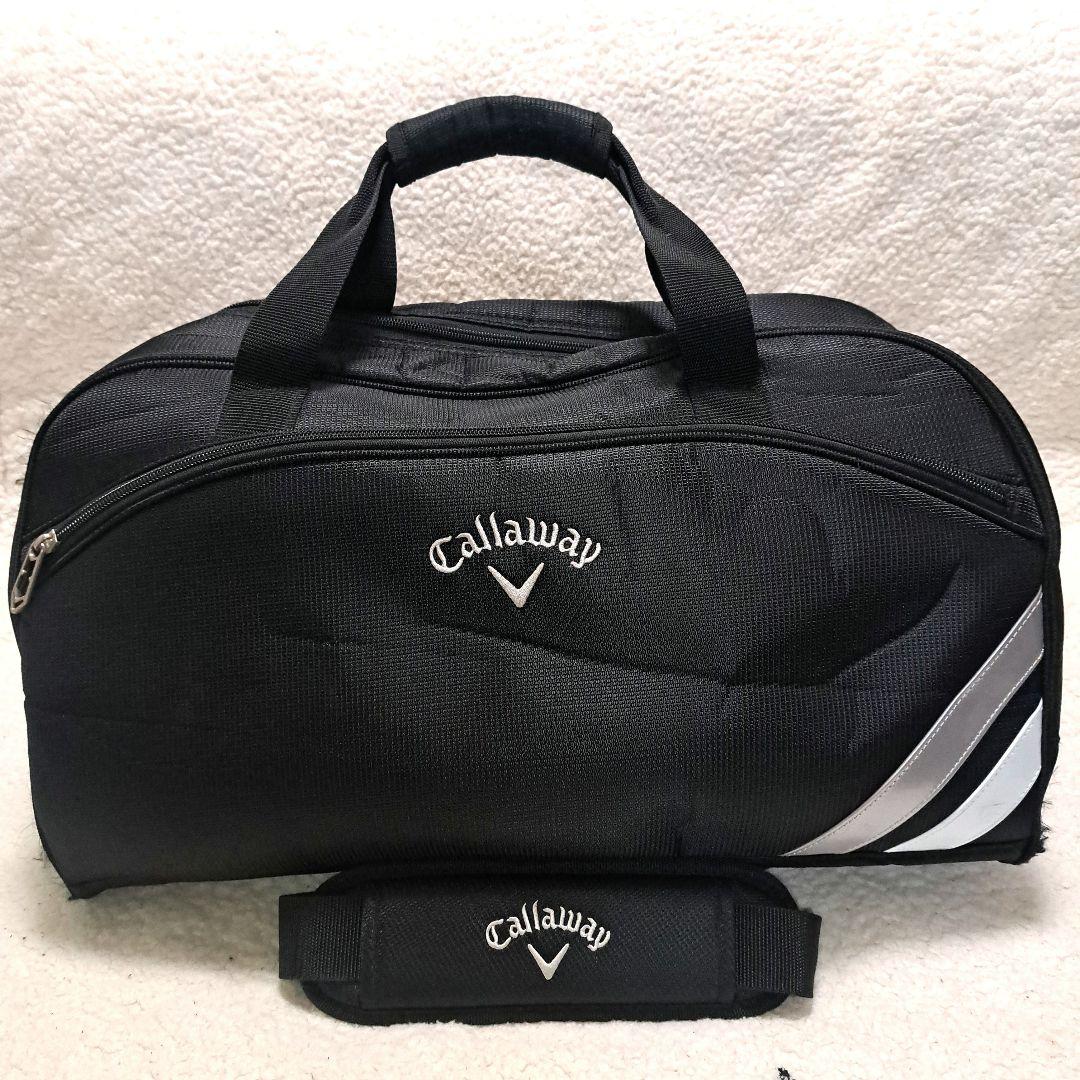 【美品】Callaway キャロウェイ ゴルフ ボストンバッグ シューズ収納 黒