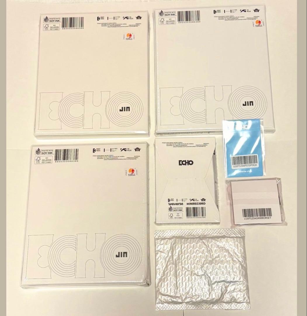 即購入OK BTS ジン アルバム エコー 3形態フルセット 新品未開封 特典付