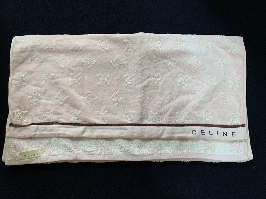 未使用品♡ CELINE タオルセット ピンク ミントグリーン（黄ばみ箇所有り）