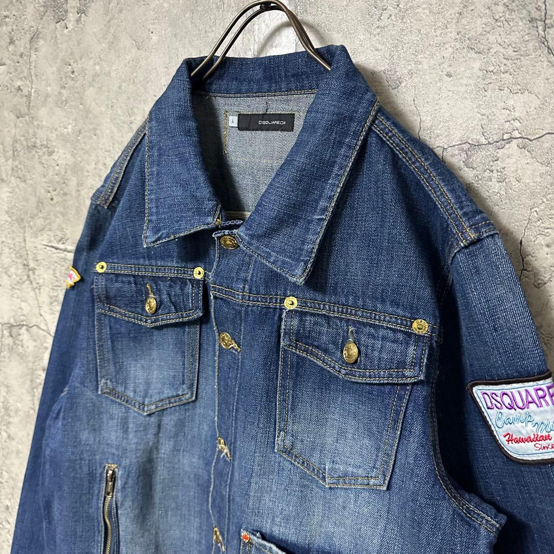 【超人気◎】DSQUARED2　デニムジャケット　刺　ワッペン　完売モデル◎