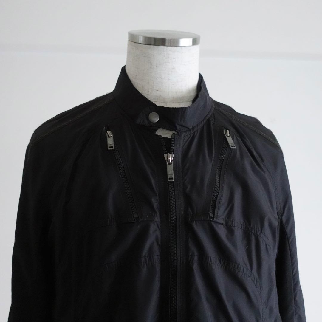 ジャケット・アウター DIESEL Gimmick Black Nylon Riders Jacket