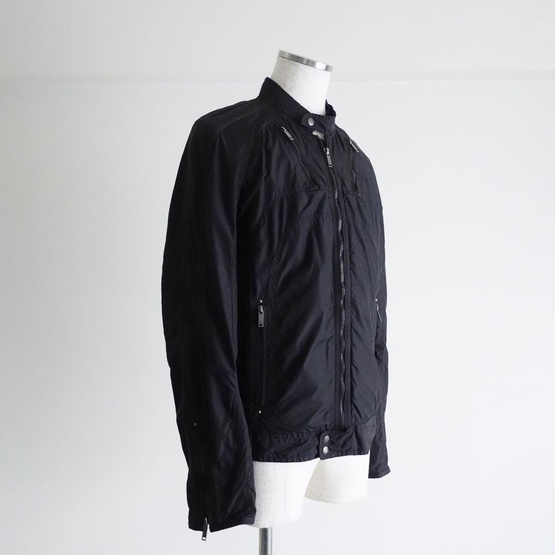 ジャケット・アウター DIESEL Gimmick Black Nylon Riders Jacket
