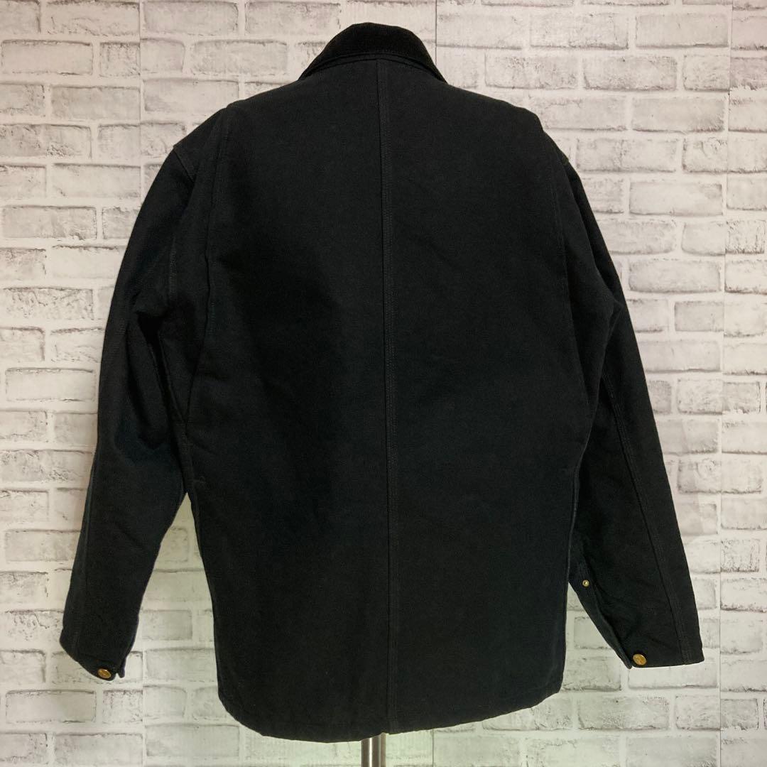 Carhartt ブラックジャケット コーデュロイ襟