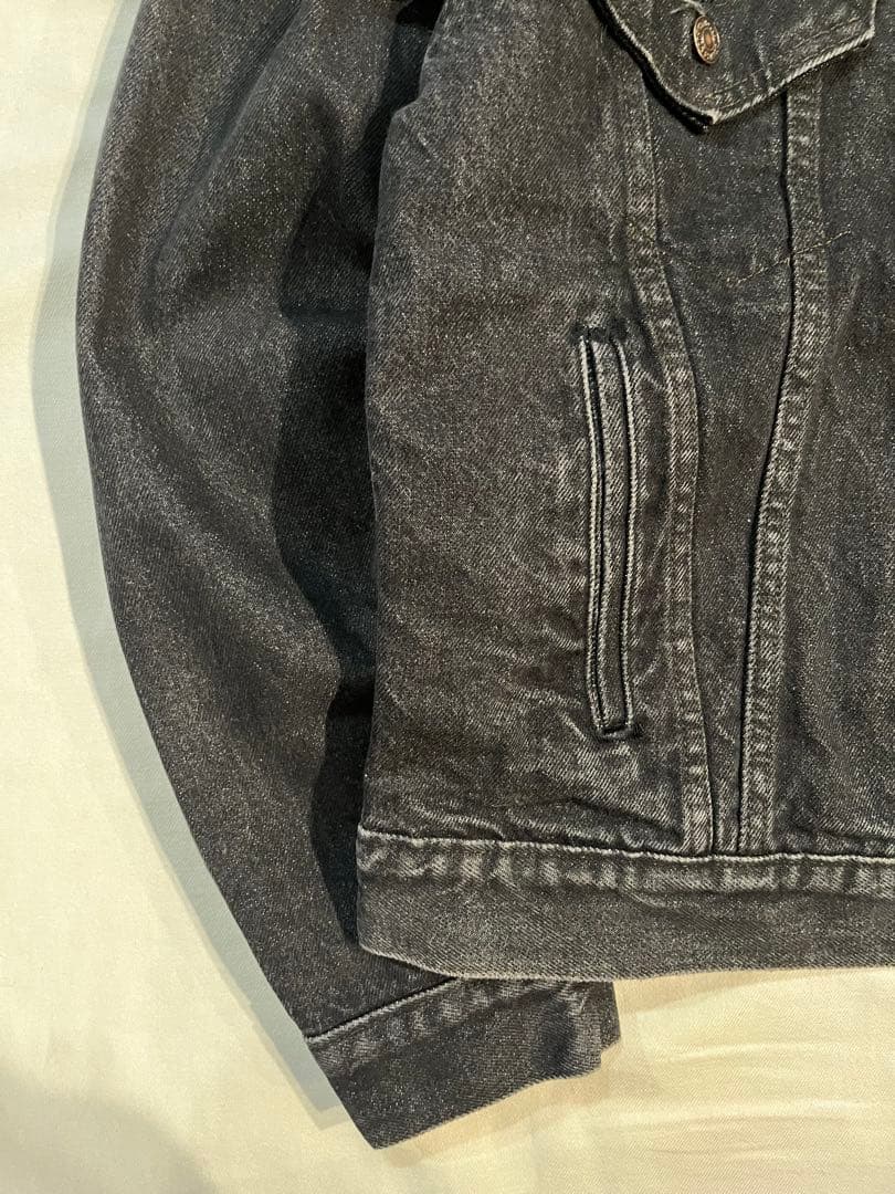 【先染めブラック】80s Levi's 70411 ネルライナー ブラック