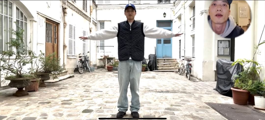 A.P.C. ダークネイビー キルティングベスト　丸亀製麺