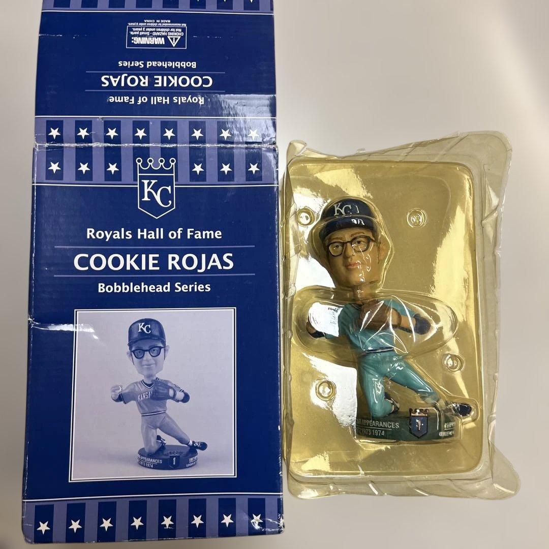 カンザスシティ・ロイヤルズ　殿堂入り選手　クッキー・ロハス　ボブルヘッド人形
