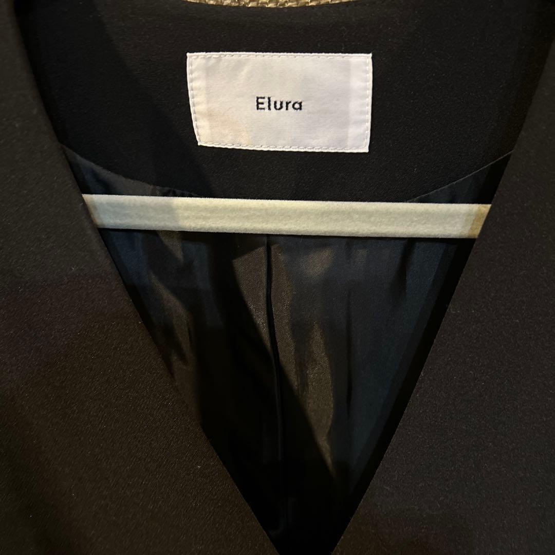 【新品＊未使用＊タグ付】Elura＊入卒＊セレモニー＊通勤＊ダブルクロスジレ＊黒
