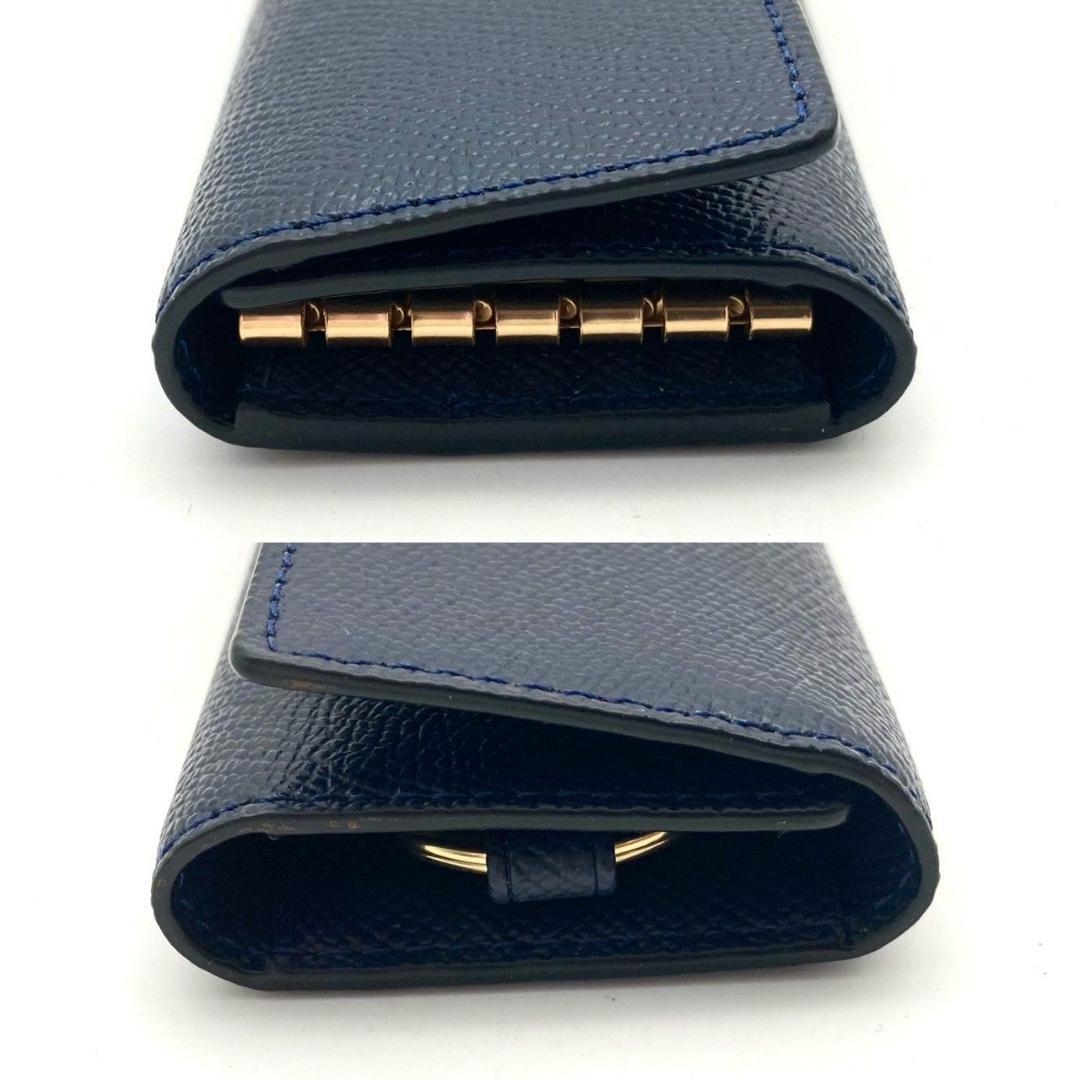 コーチ キーケース 6連キーケース レザー ネイビー 新品保管品 70630