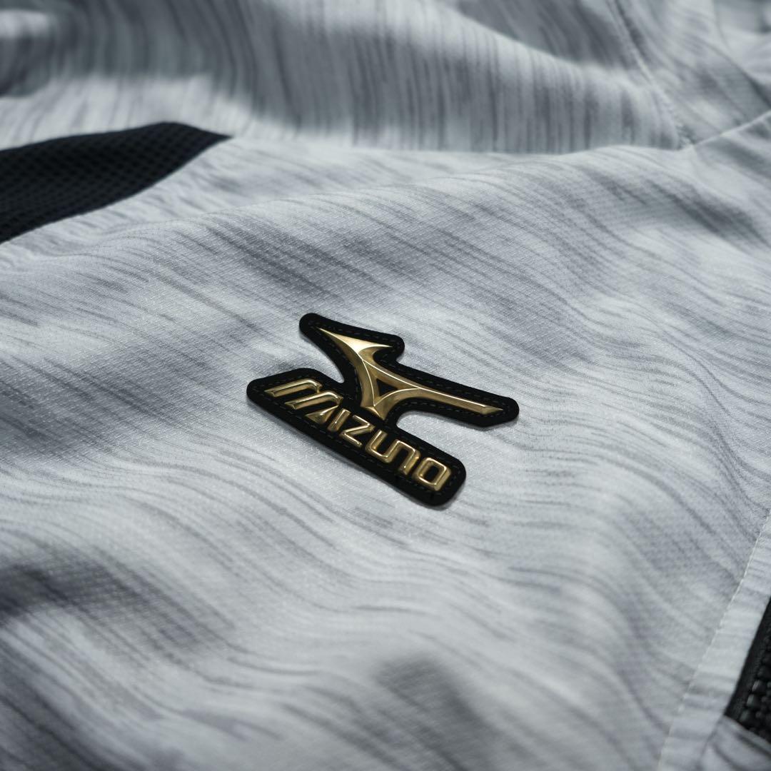 極美品 MIZUNO PRO ミズノプロ パーカー ハーフジップ グレー 野球